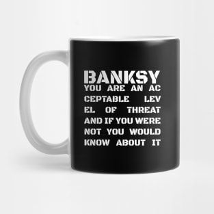 BANKSY Acceptable Threat Mug